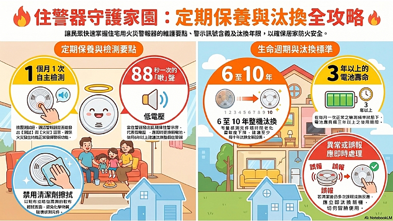 住警器汰換與保養全攻略